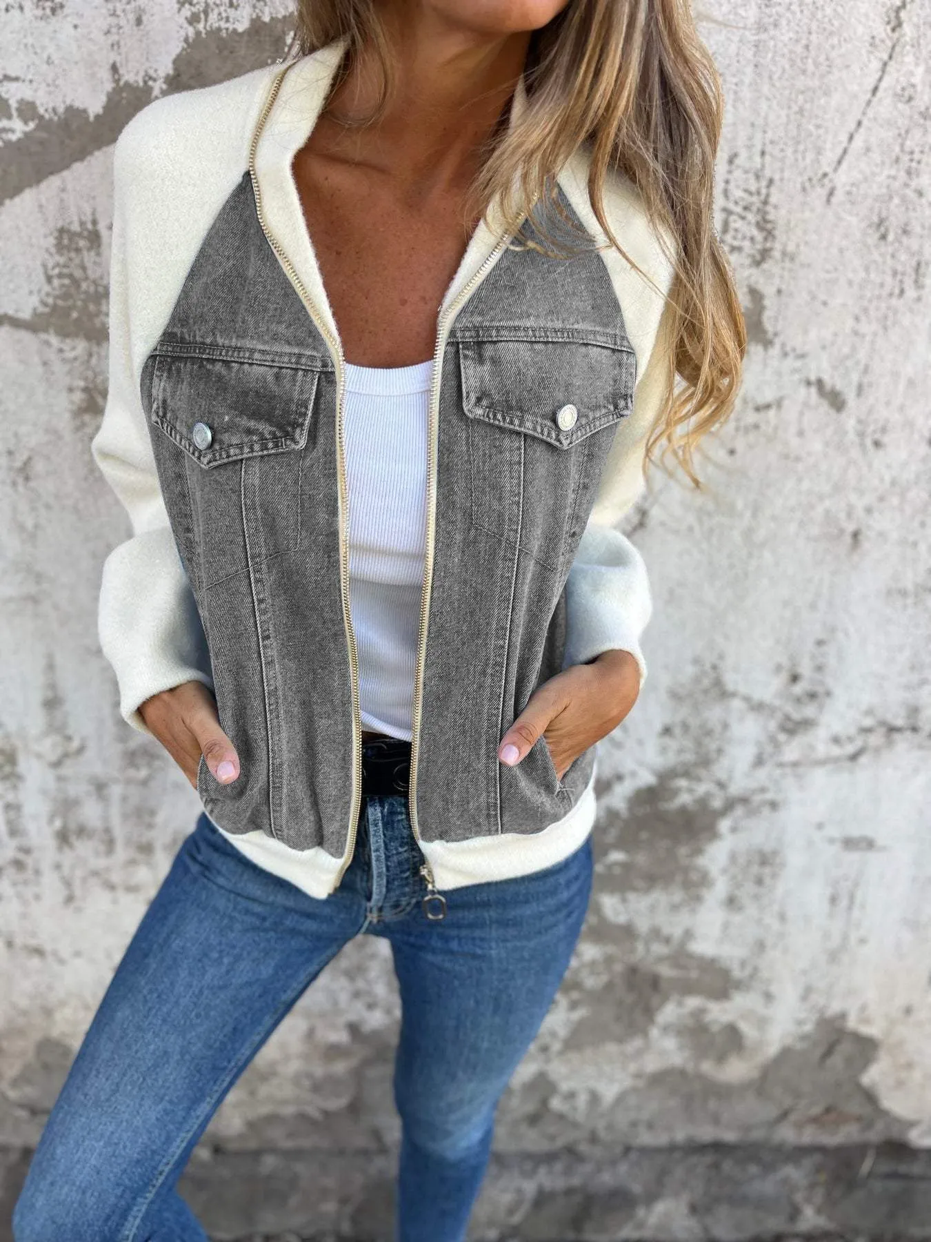 Iliana® | Modern jacket with denim