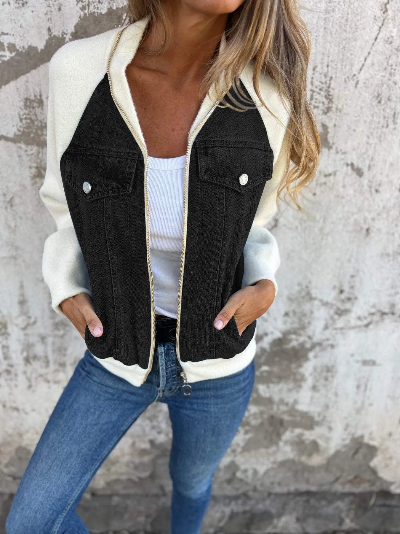 Iliana® | Modern jacket with denim