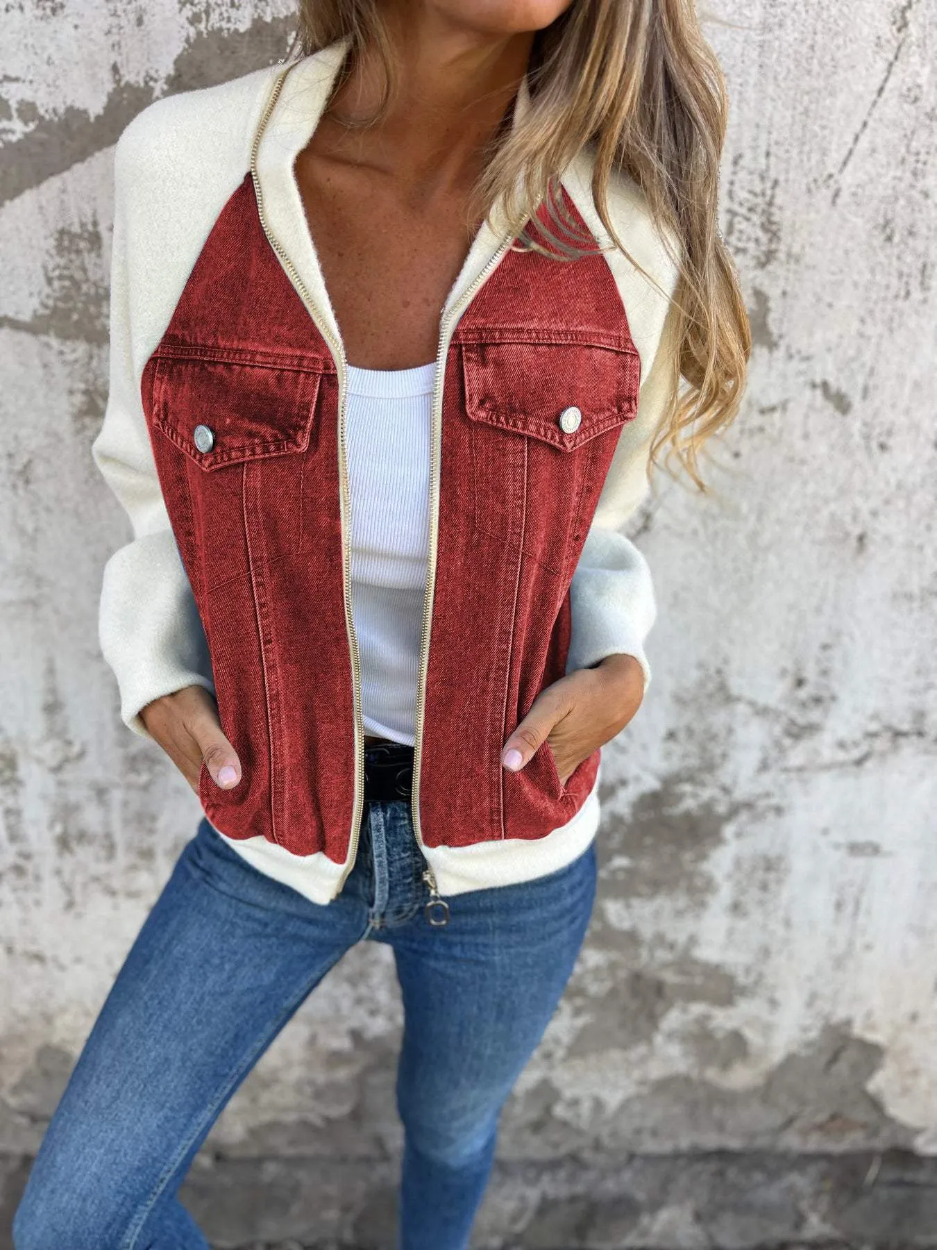 Iliana® | Modern jacket with denim