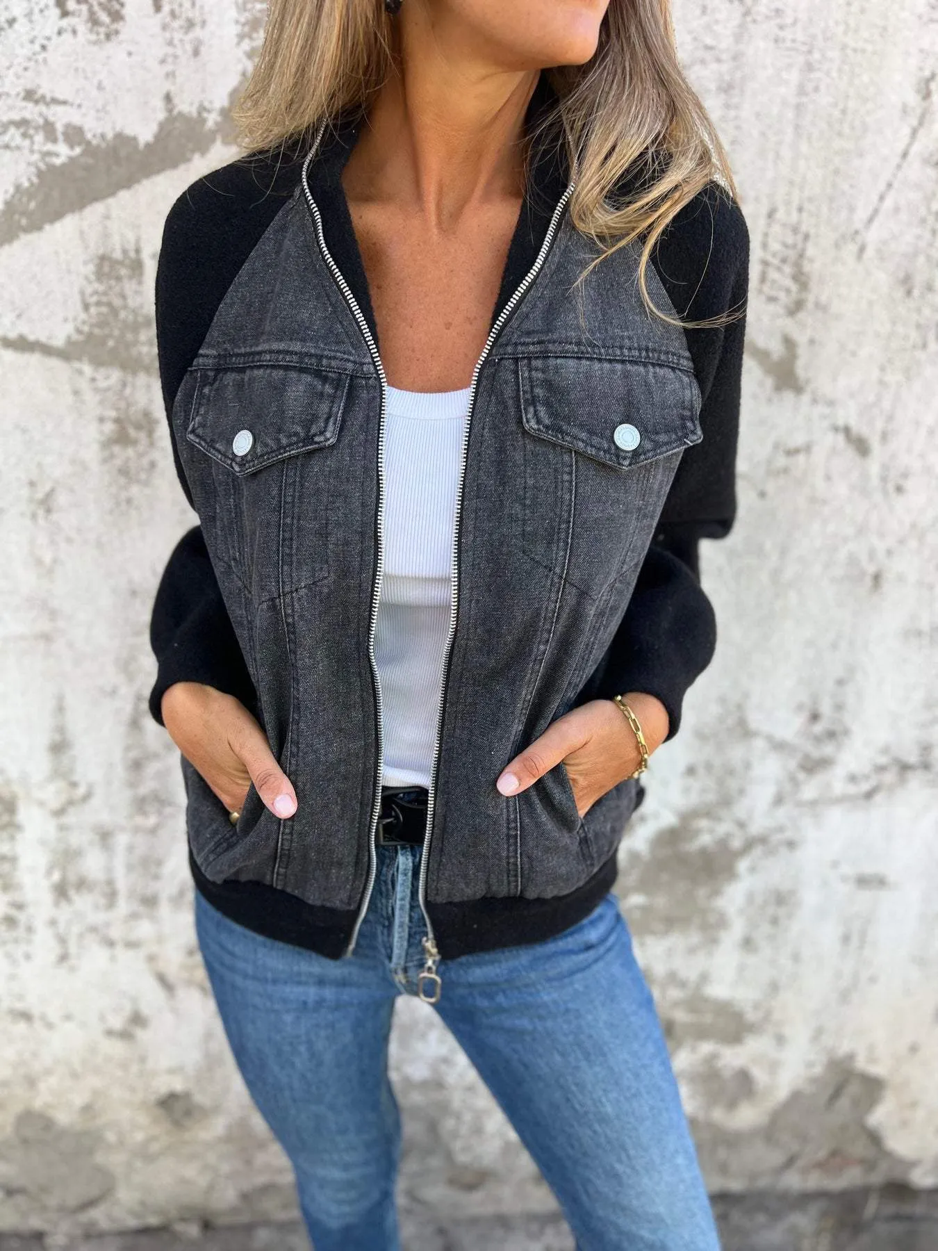 Iliana® | Modern jacket with denim