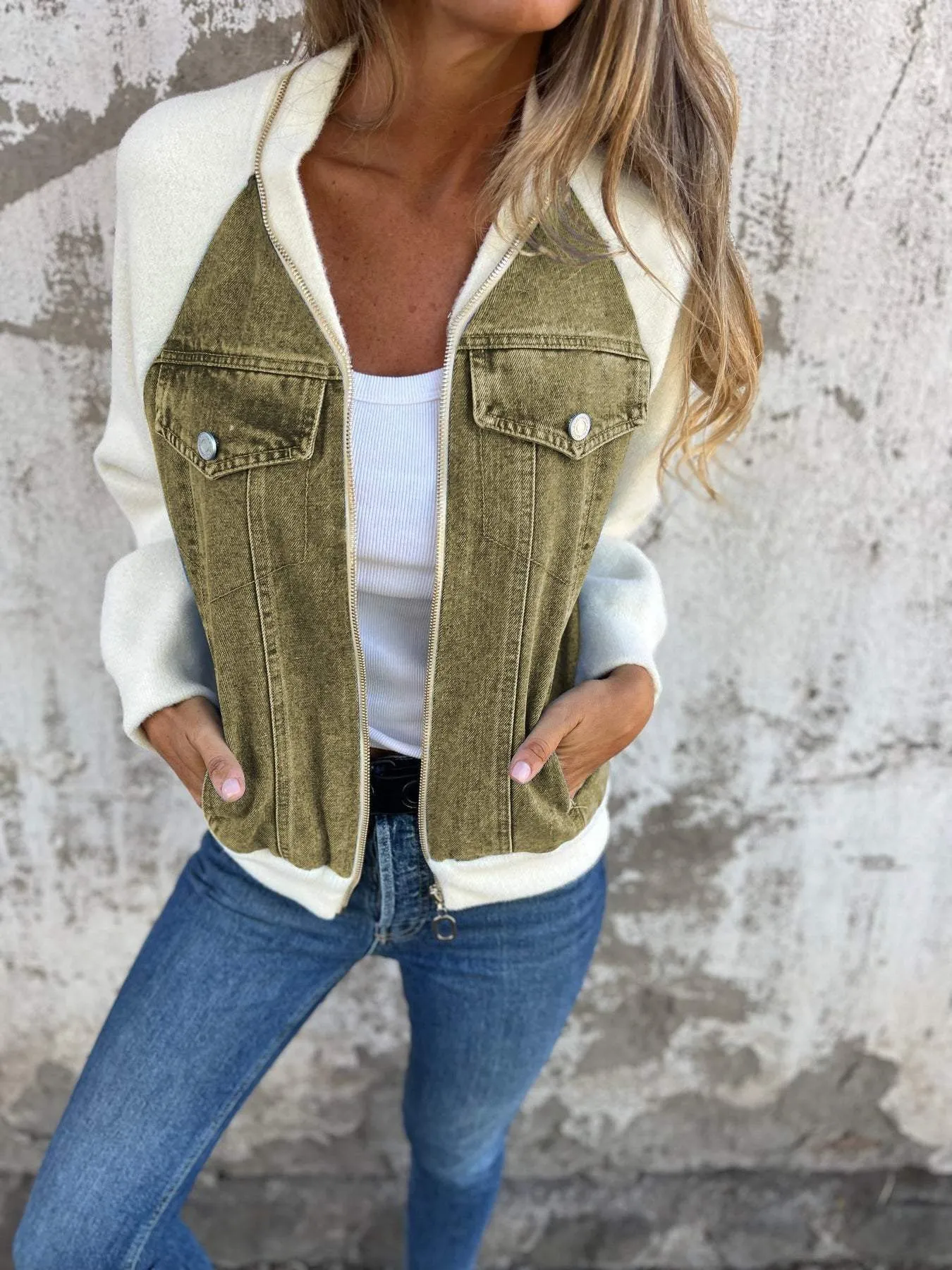 Iliana® | Modern jacket with denim