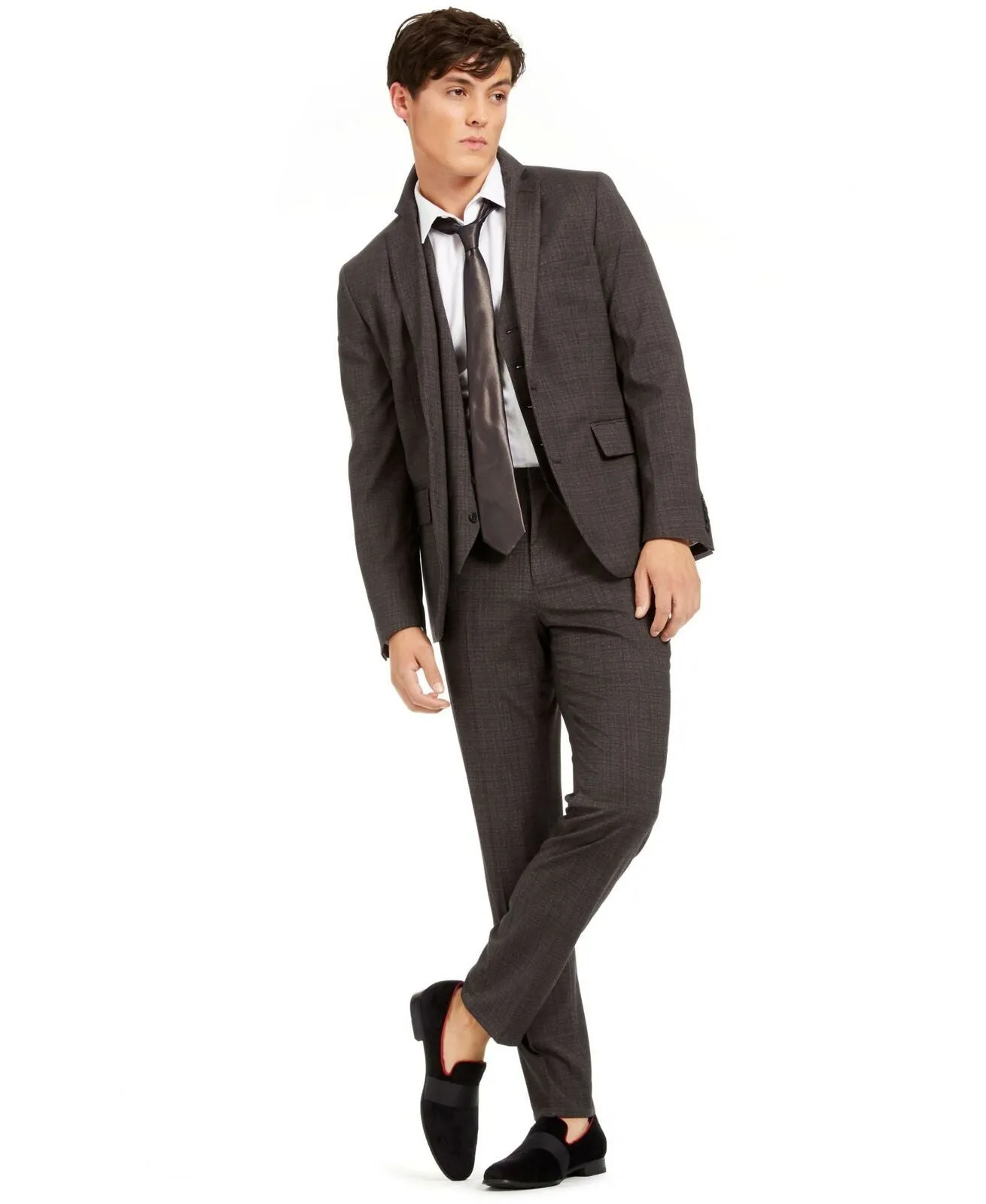 INC International Concepts Men's Slim-Fit Crosshatch Blazer Jacket