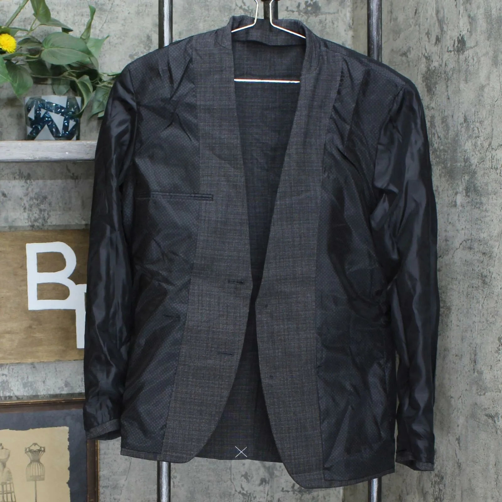 INC International Concepts Men's Slim-Fit Crosshatch Blazer Jacket