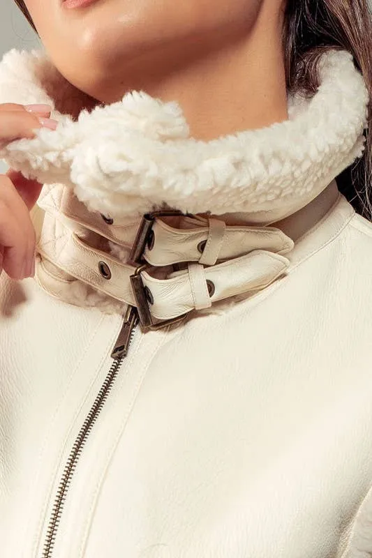 Into the Frost Biker Vest-Truffle
