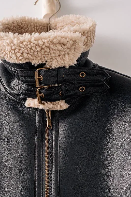 Into the Frost Biker Vest-Truffle
