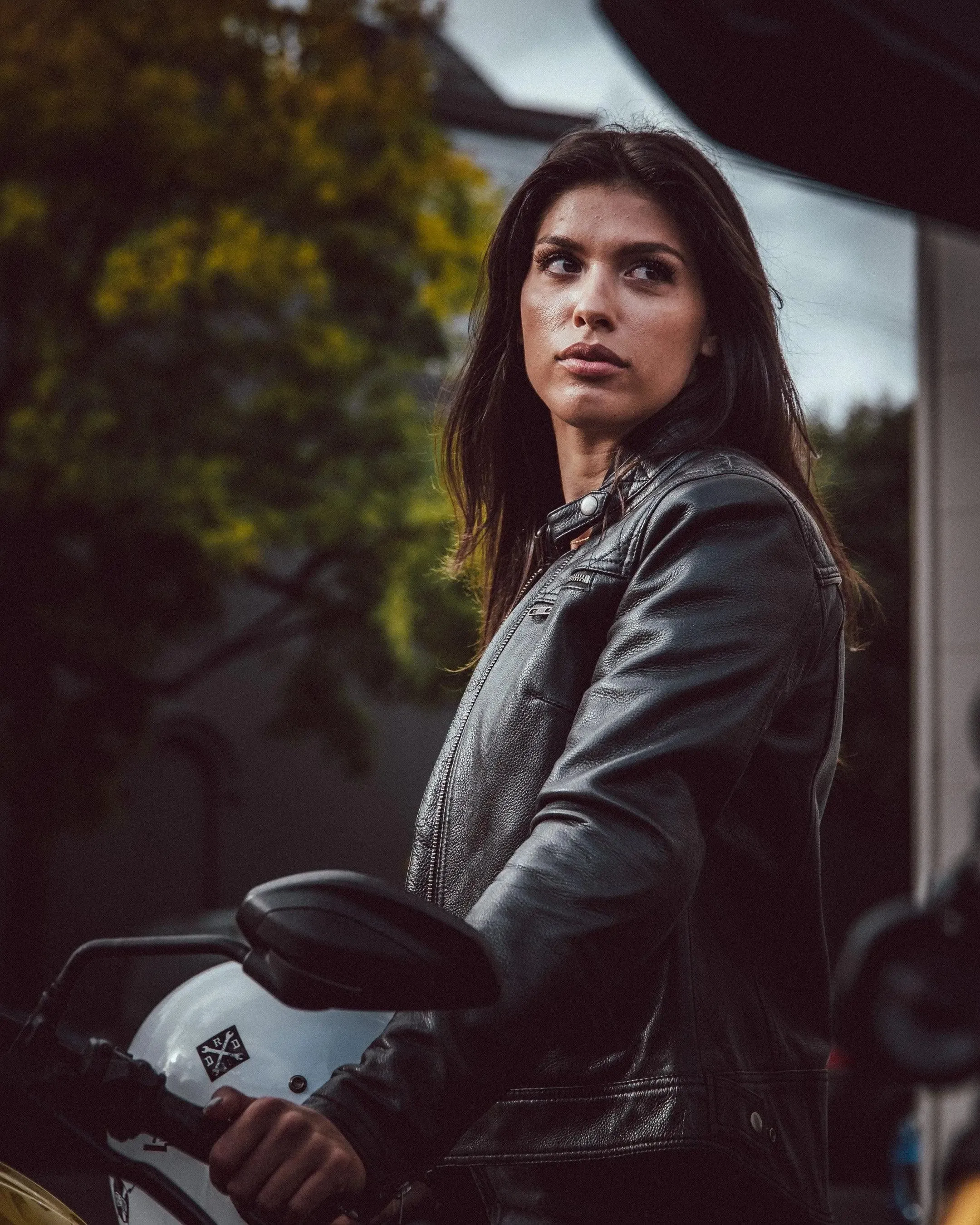 Isla Womens Leather Motorcycle Jacket (CE AAA rated)