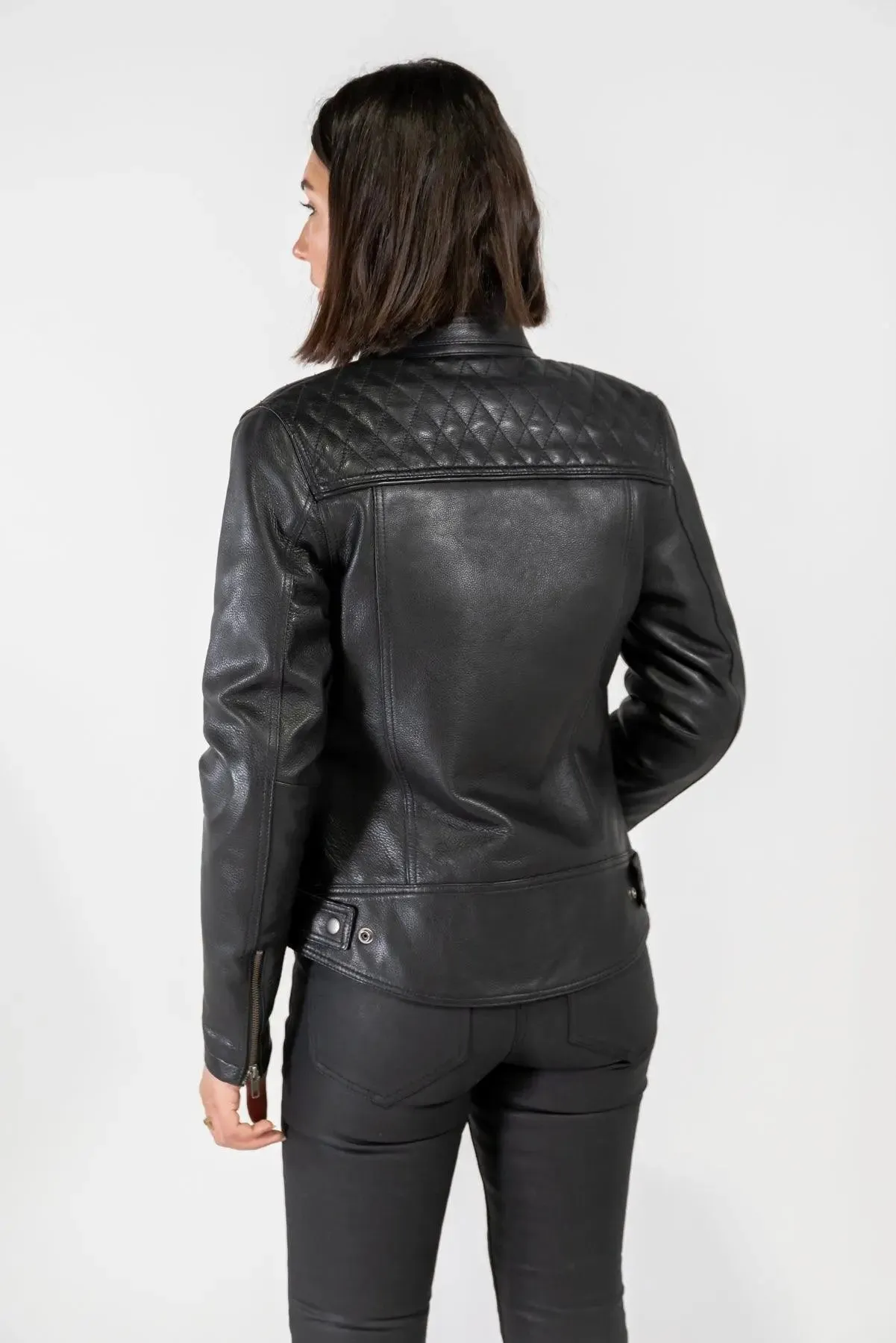 Isla Womens Leather Motorcycle Jacket (CE AAA rated)