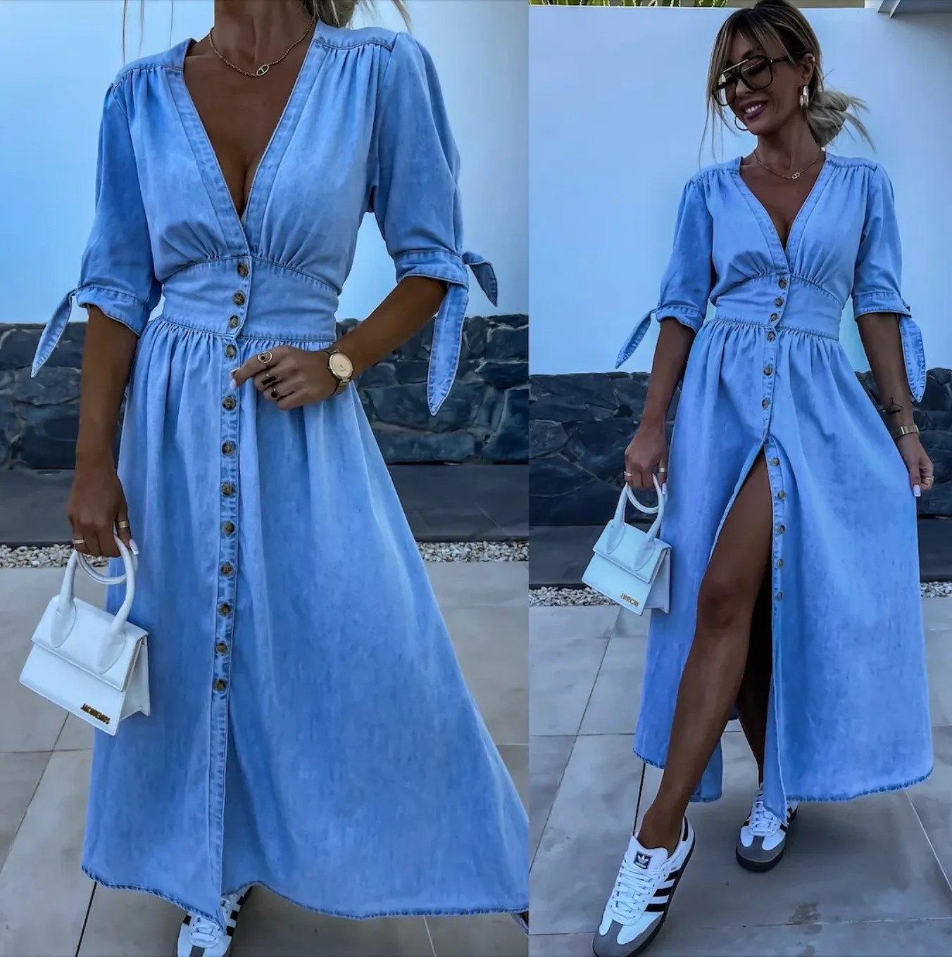 IVANIA - VIBRANT DENIM DRESS