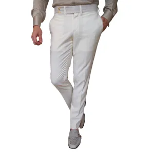 Ivory Latte Herringbone Hampton Trousers