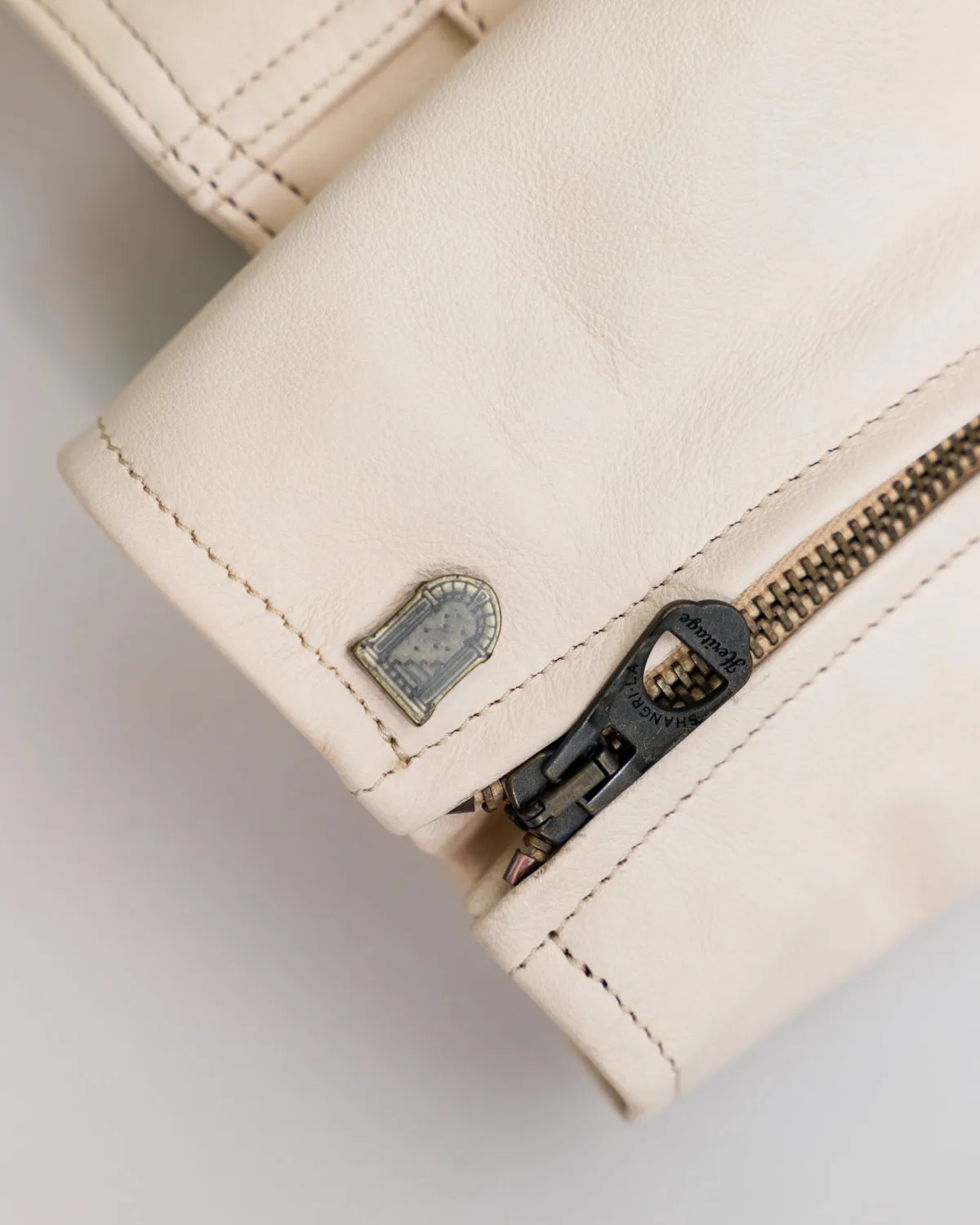 James Dant x Shangri-La - Custom "Yang Café Racer" Leather Jacket - Natural Veg Tan