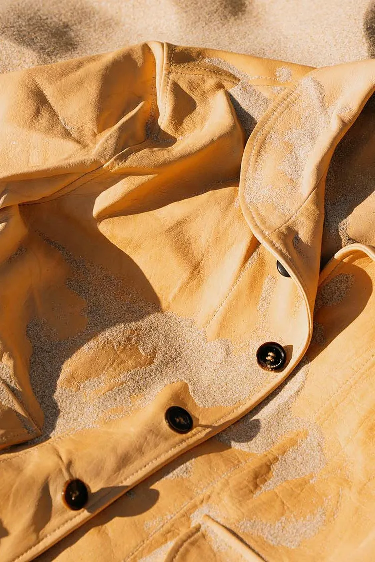 James Dant x Shangri-La - Custom "Yang Café Racer" Leather Jacket - Natural Veg Tan