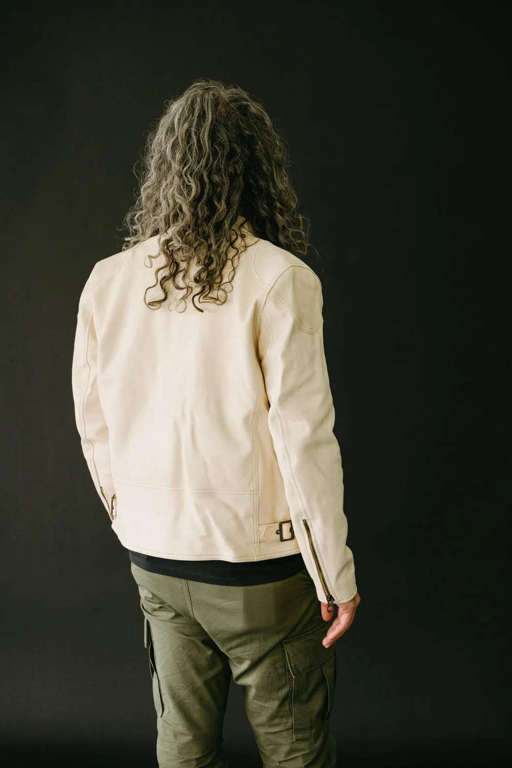 James Dant x Shangri-La - Custom "Yang Café Racer" Leather Jacket - Natural Veg Tan