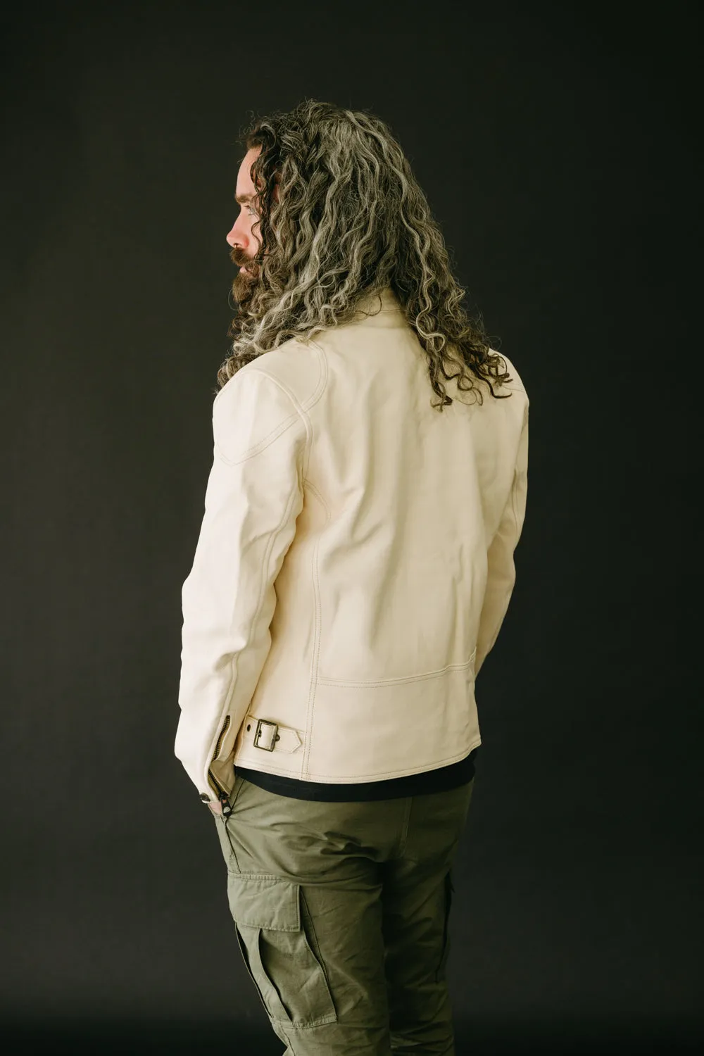James Dant x Shangri-La - Custom "Yang Café Racer" Leather Jacket - Natural Veg Tan
