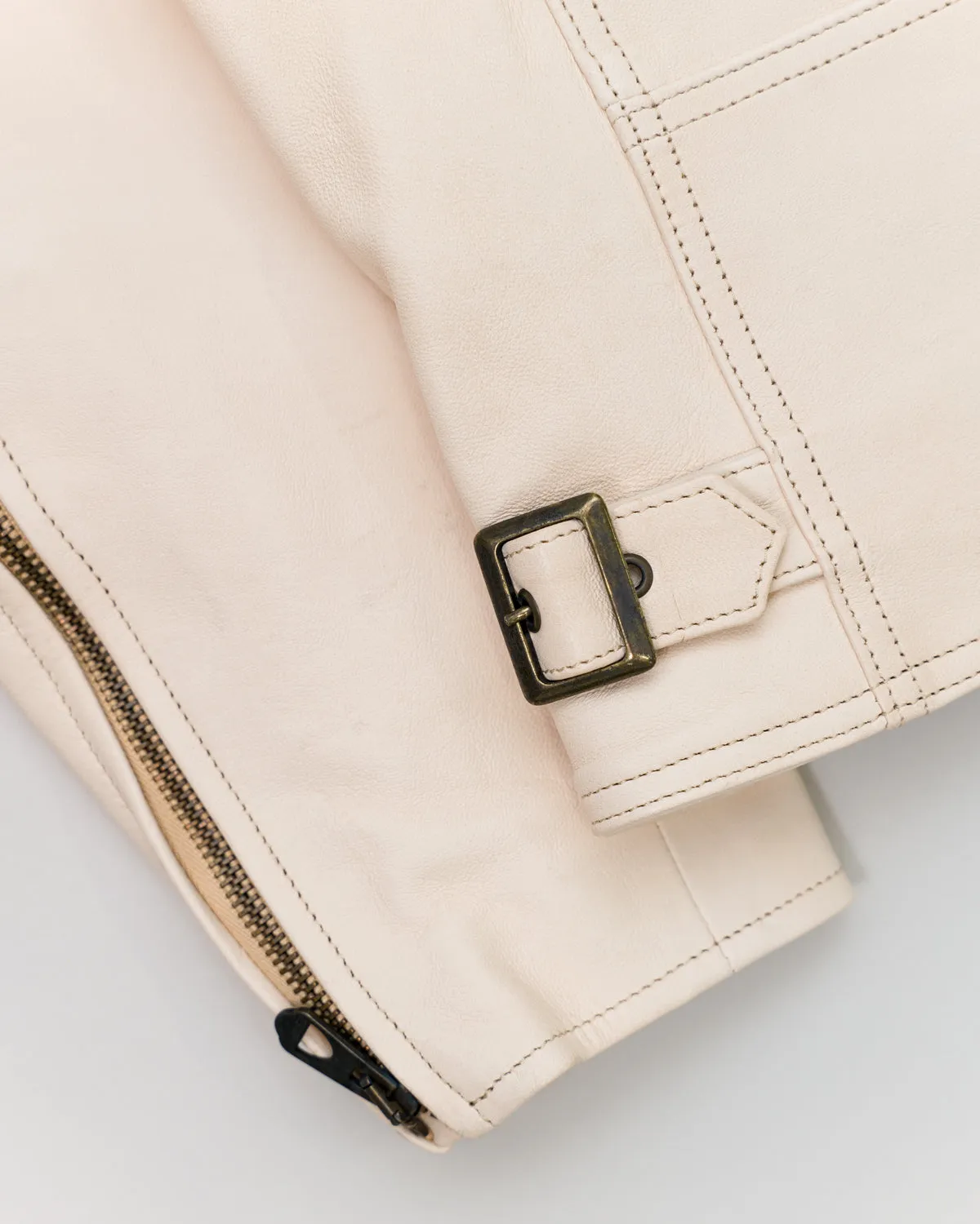 James Dant x Shangri-La - Custom "Yang Café Racer" Leather Jacket - Natural Veg Tan