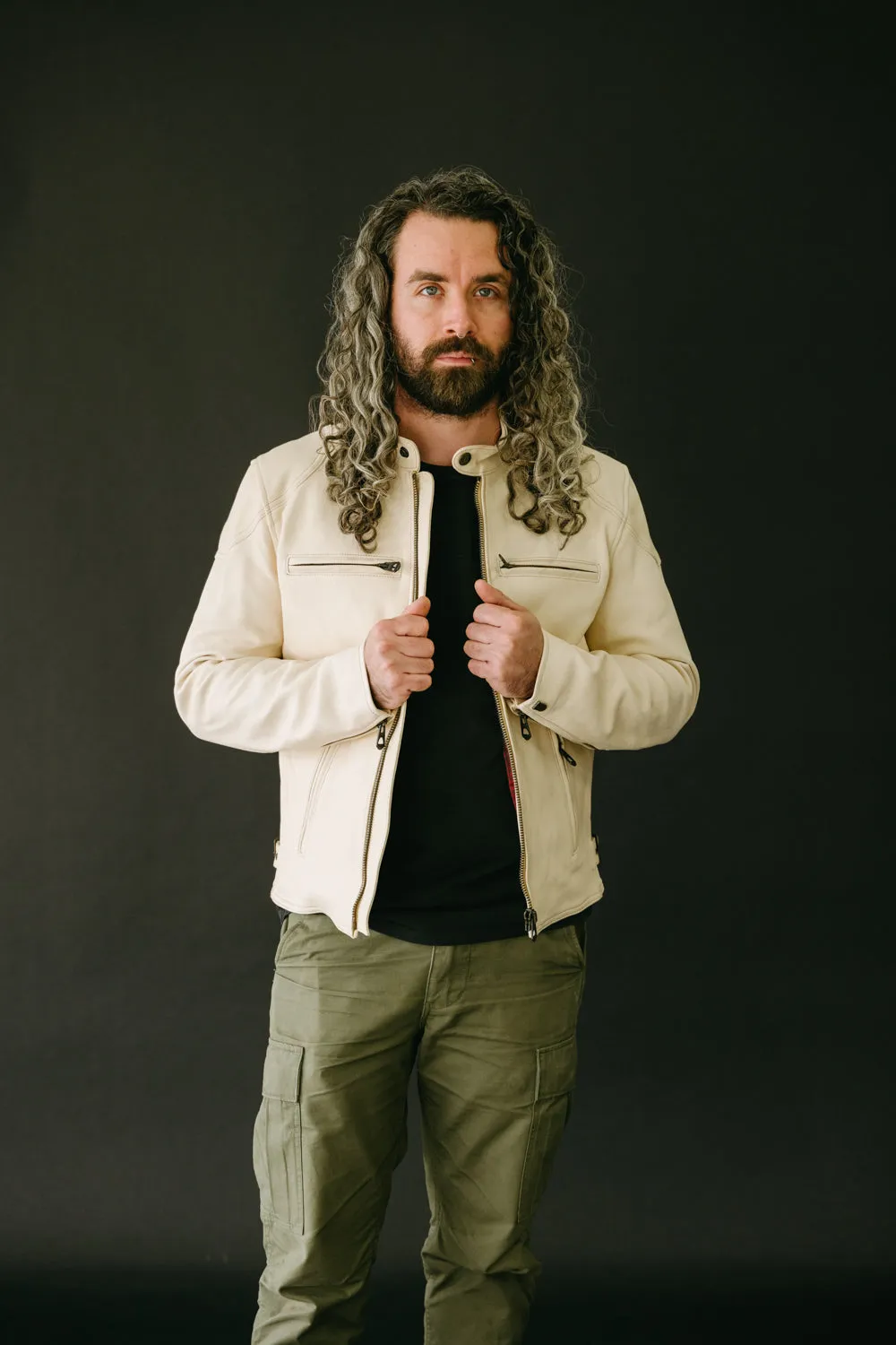 James Dant x Shangri-La - Custom "Yang Café Racer" Leather Jacket - Natural Veg Tan