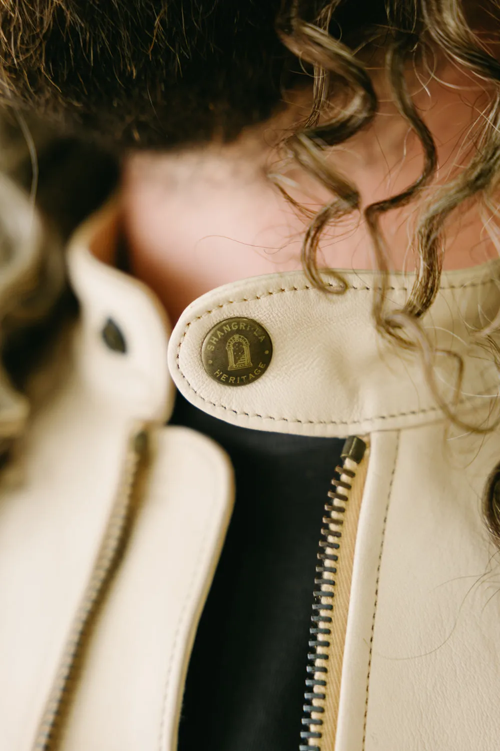 James Dant x Shangri-La - Custom "Yang Café Racer" Leather Jacket - Natural Veg Tan