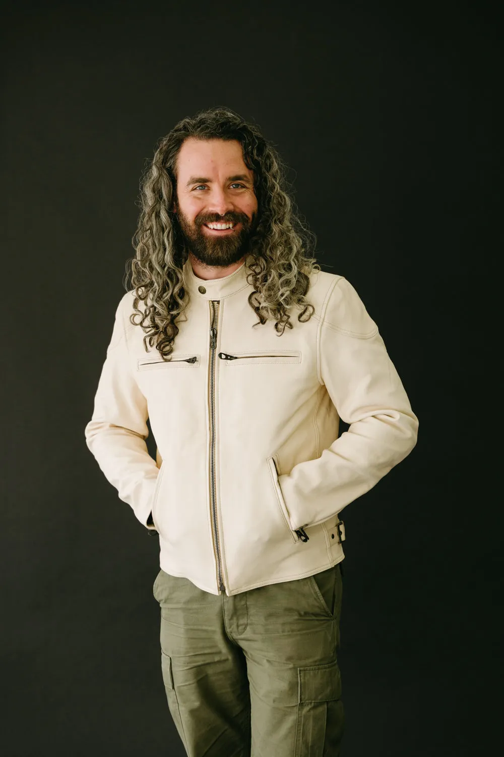 James Dant x Shangri-La - Custom "Yang Café Racer" Leather Jacket - Natural Veg Tan