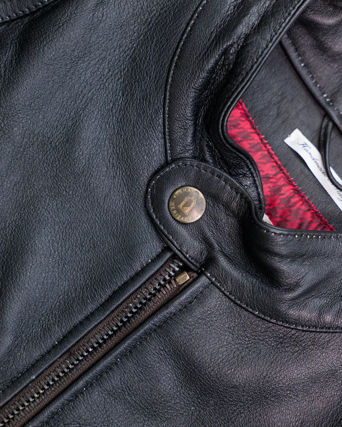 James Dant x Shangri-La - Custom "Yin Café Racer" Leather Jacket - Black Tea-Core