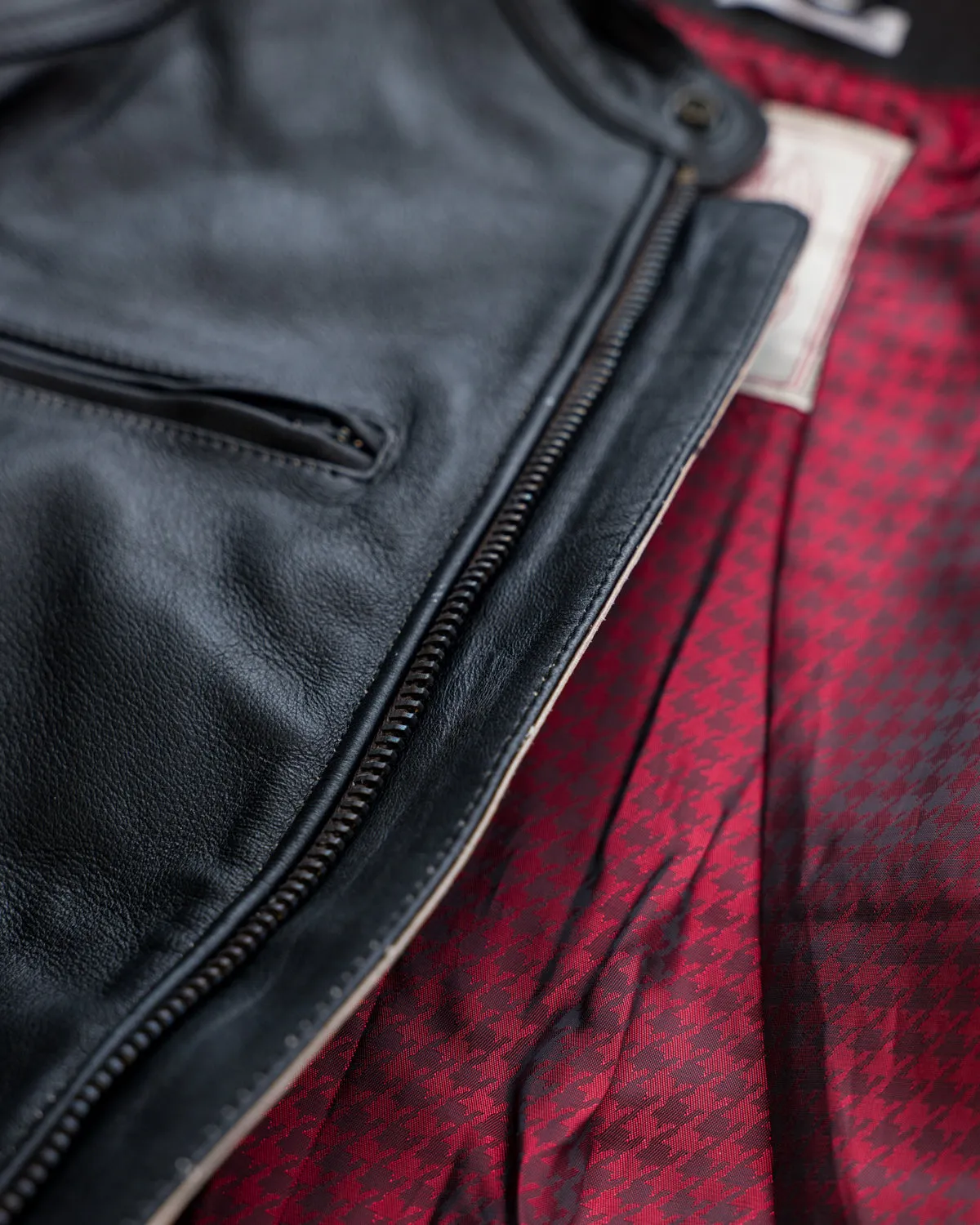 James Dant x Shangri-La - Custom "Yin Café Racer" Leather Jacket - Black Tea-Core