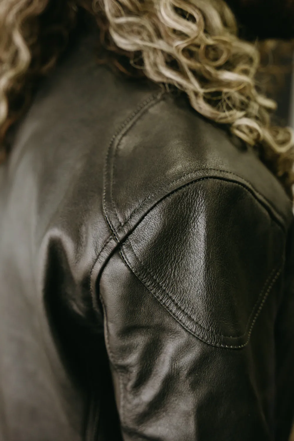 James Dant x Shangri-La - Custom "Yin Café Racer" Leather Jacket - Black Tea-Core