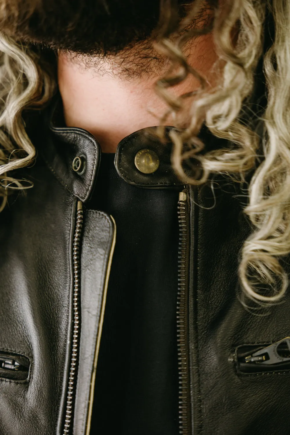 James Dant x Shangri-La - Custom "Yin Café Racer" Leather Jacket - Black Tea-Core