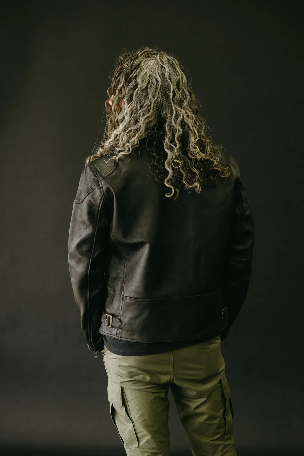 James Dant x Shangri-La - Custom "Yin Café Racer" Leather Jacket - Black Tea-Core