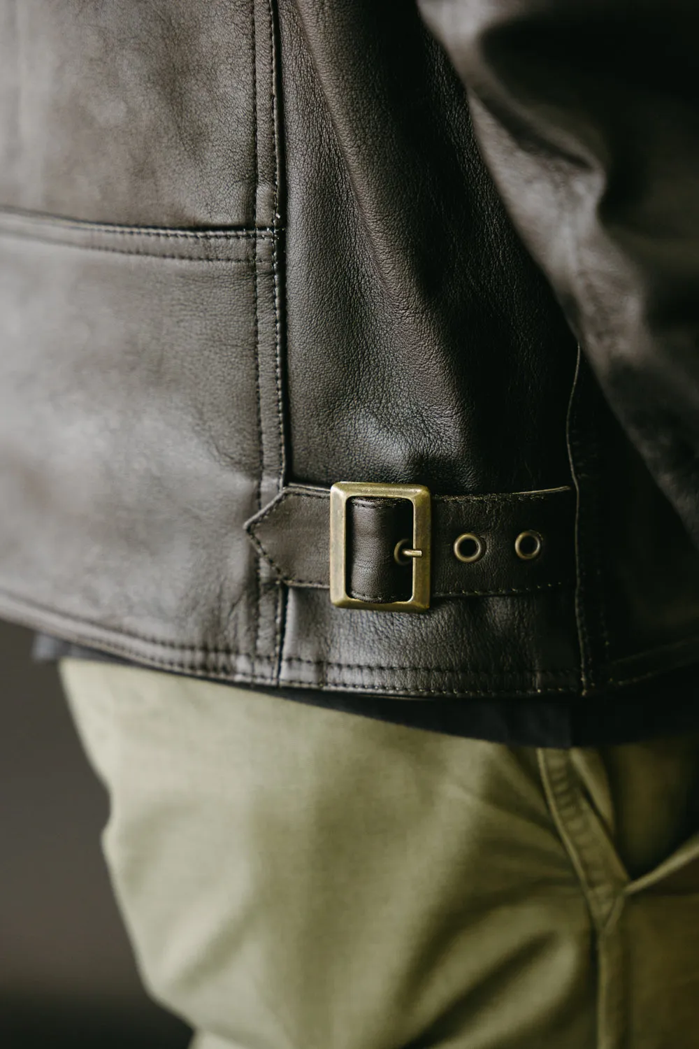 James Dant x Shangri-La - Custom "Yin Café Racer" Leather Jacket - Black Tea-Core