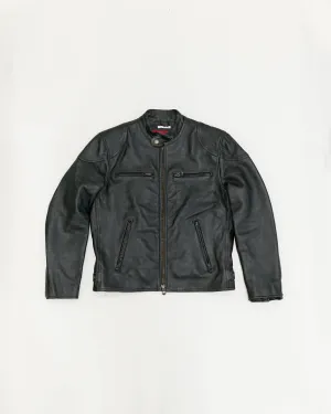 James Dant x Shangri-La - Custom "Yin Café Racer" Leather Jacket - Black Tea-Core