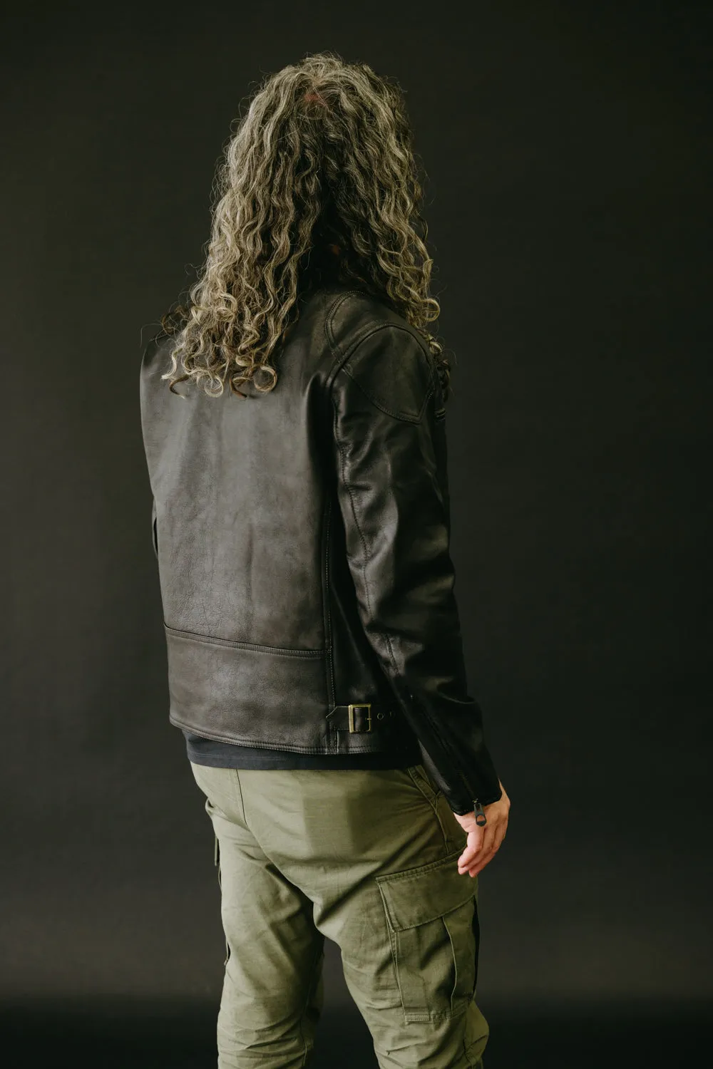 James Dant x Shangri-La - Custom "Yin Café Racer" Leather Jacket - Black Tea-Core