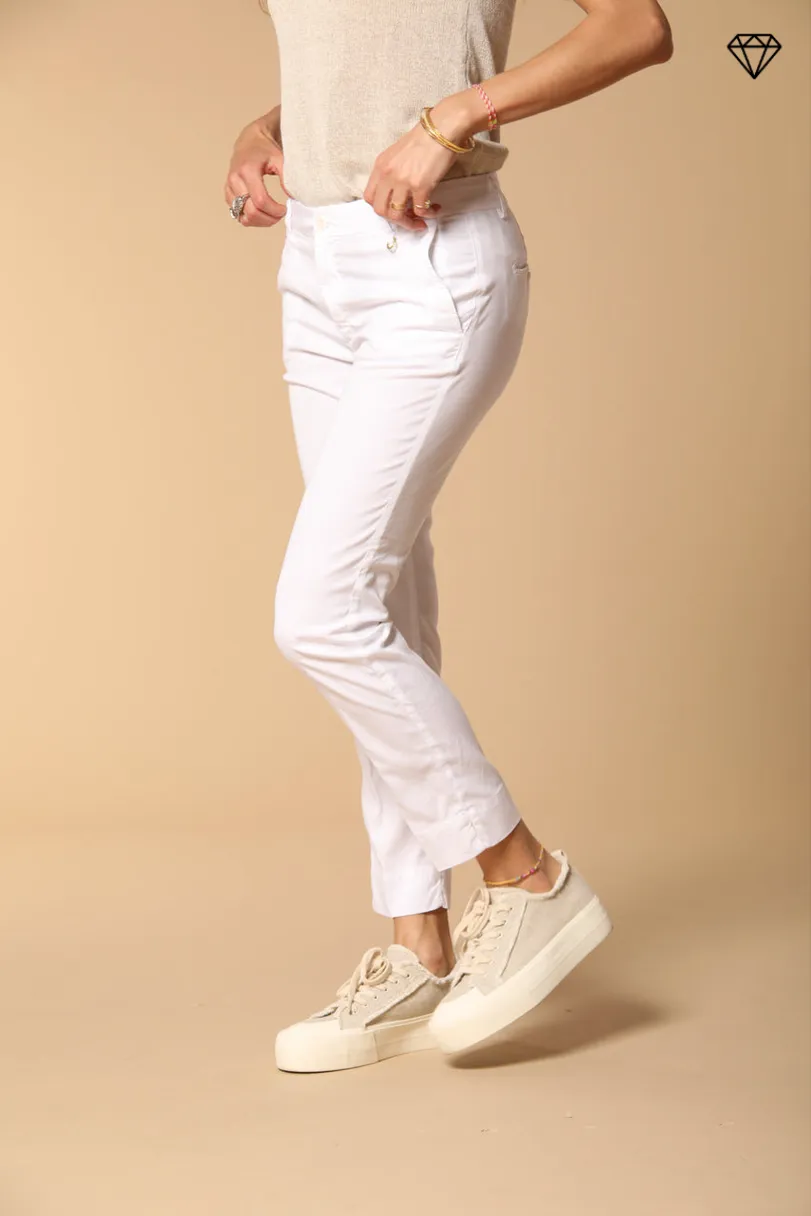Jaqueline women's chino capri trousers in twill slim fit ①