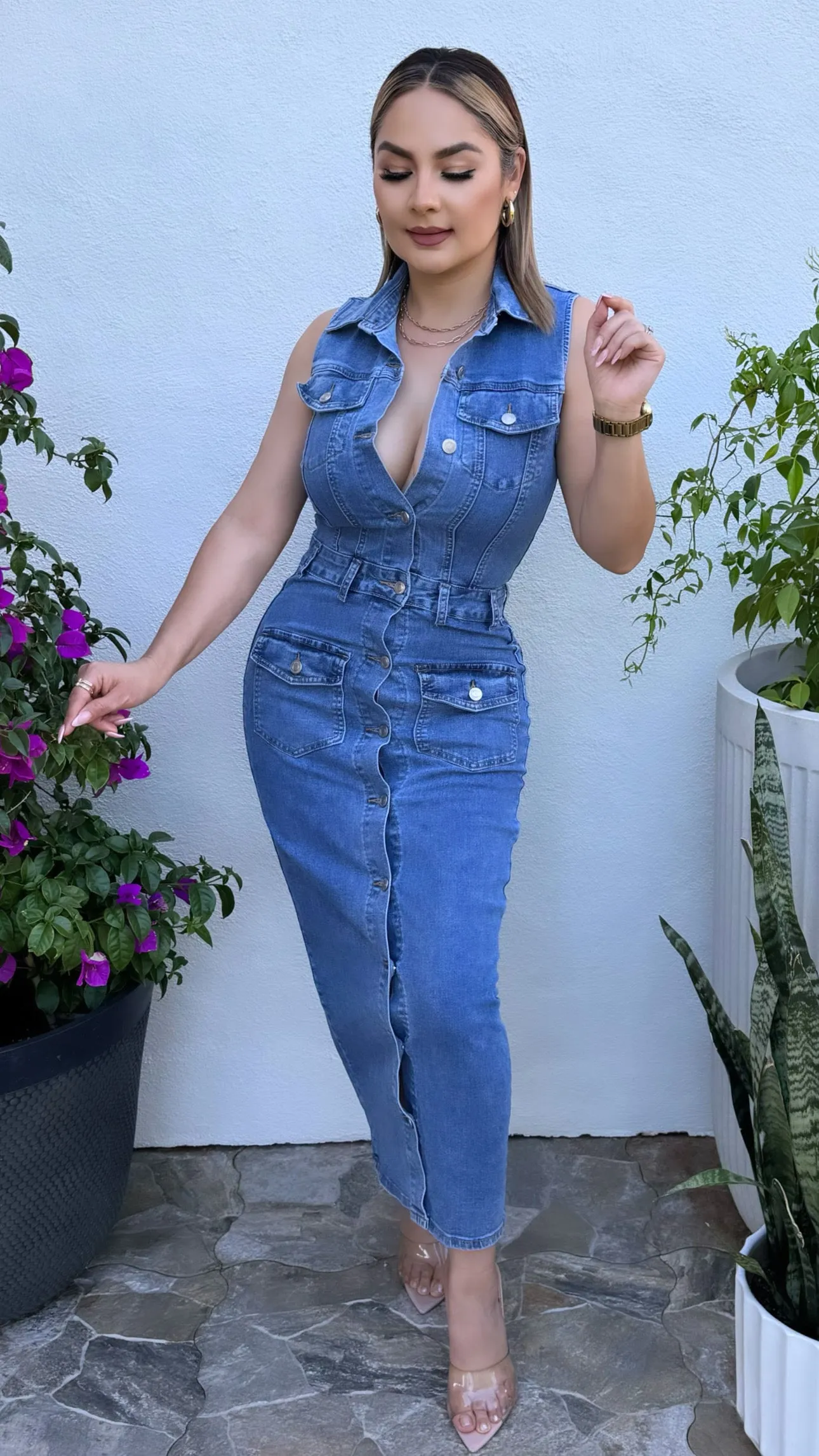 JENNA DENIM DRESS