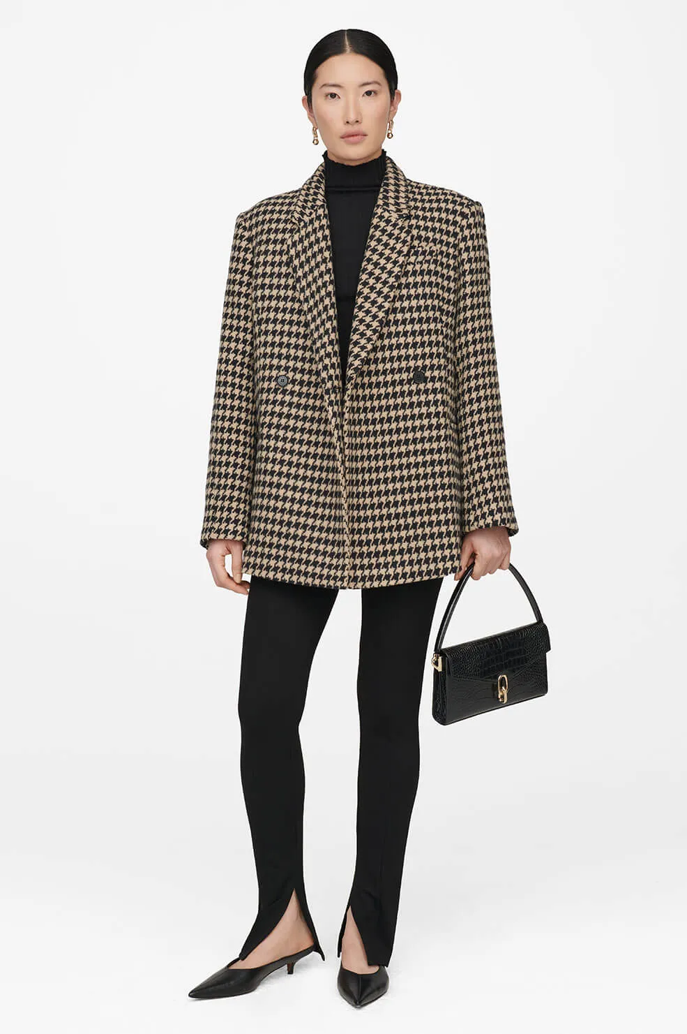 Kaia Blazer- Houndstooth