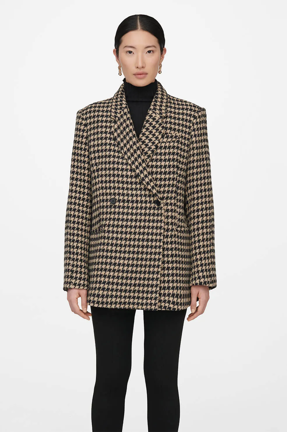 Kaia Blazer- Houndstooth