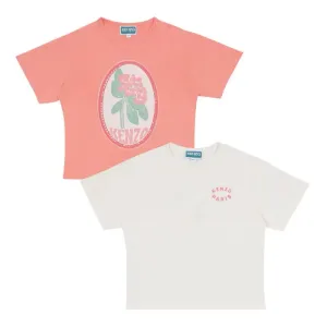 Kenzo Ivory & Peach T-Shirts