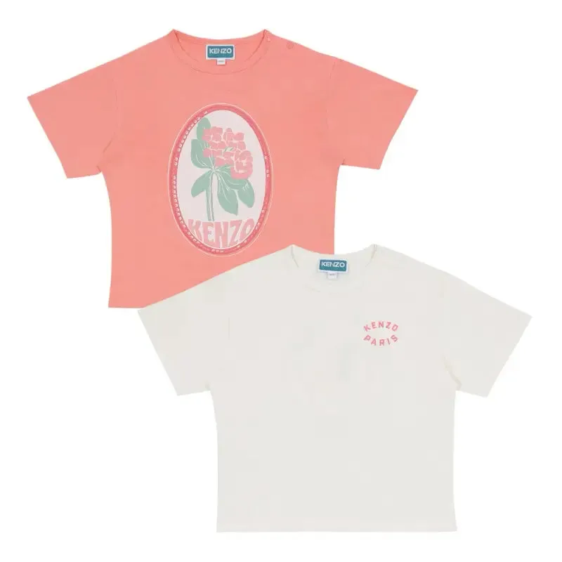 Kenzo Ivory & Peach T-Shirts