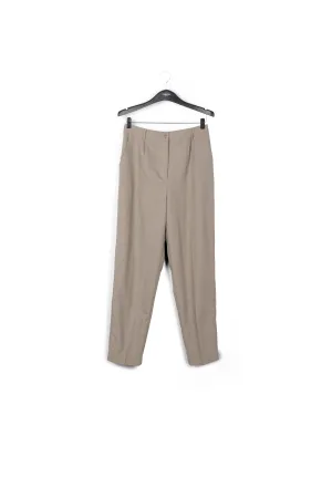 Khaki tapered-fit pants