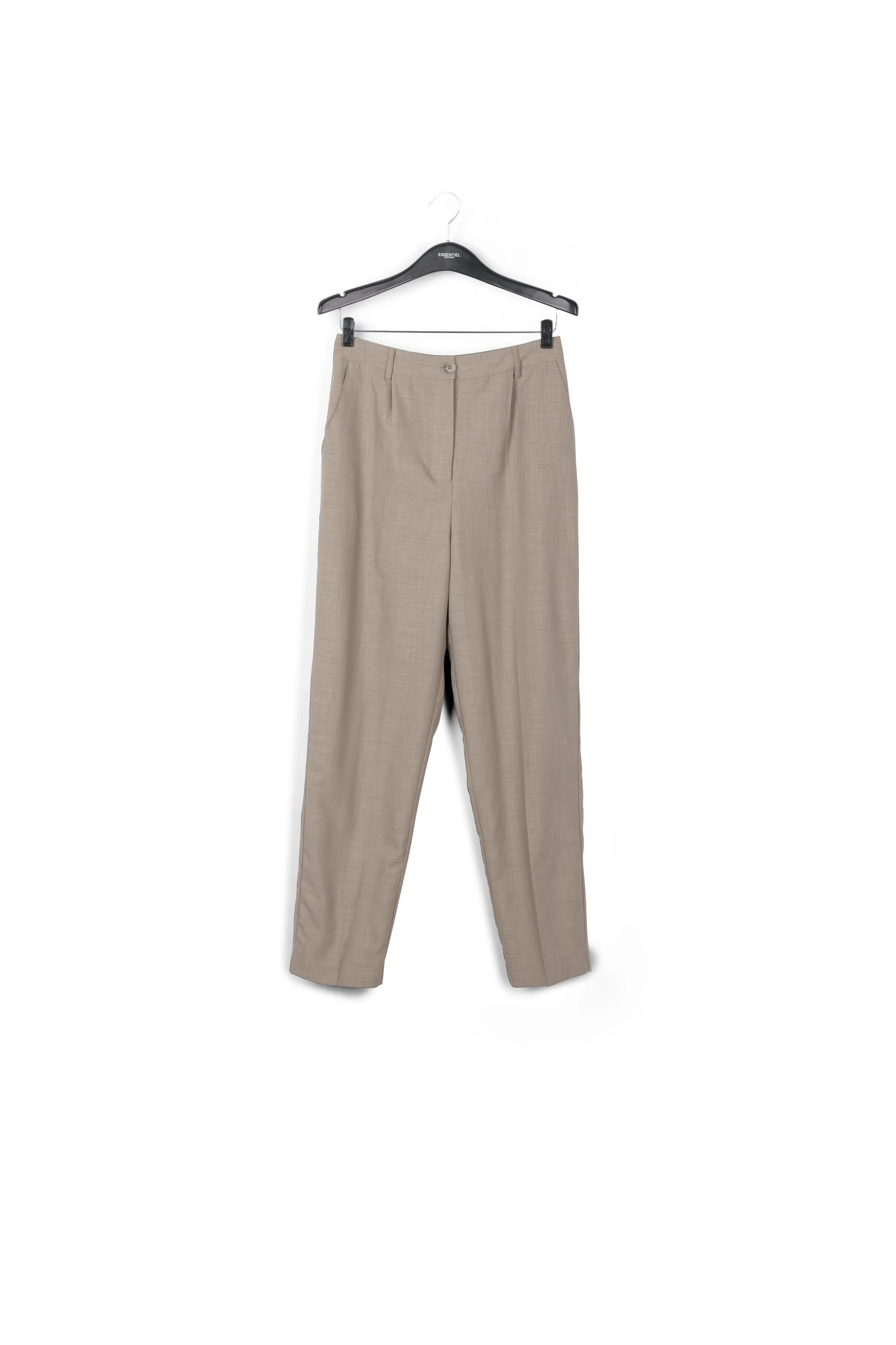 Khaki tapered-fit pants