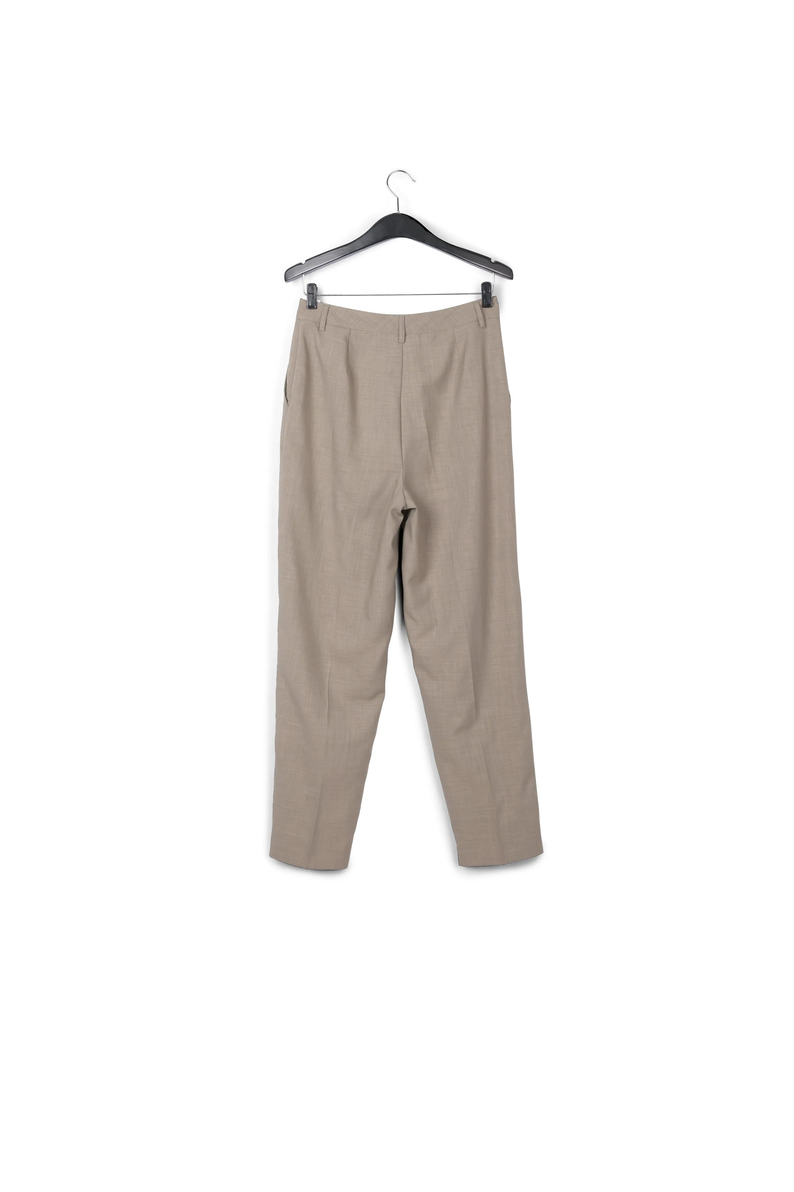 Khaki tapered-fit pants