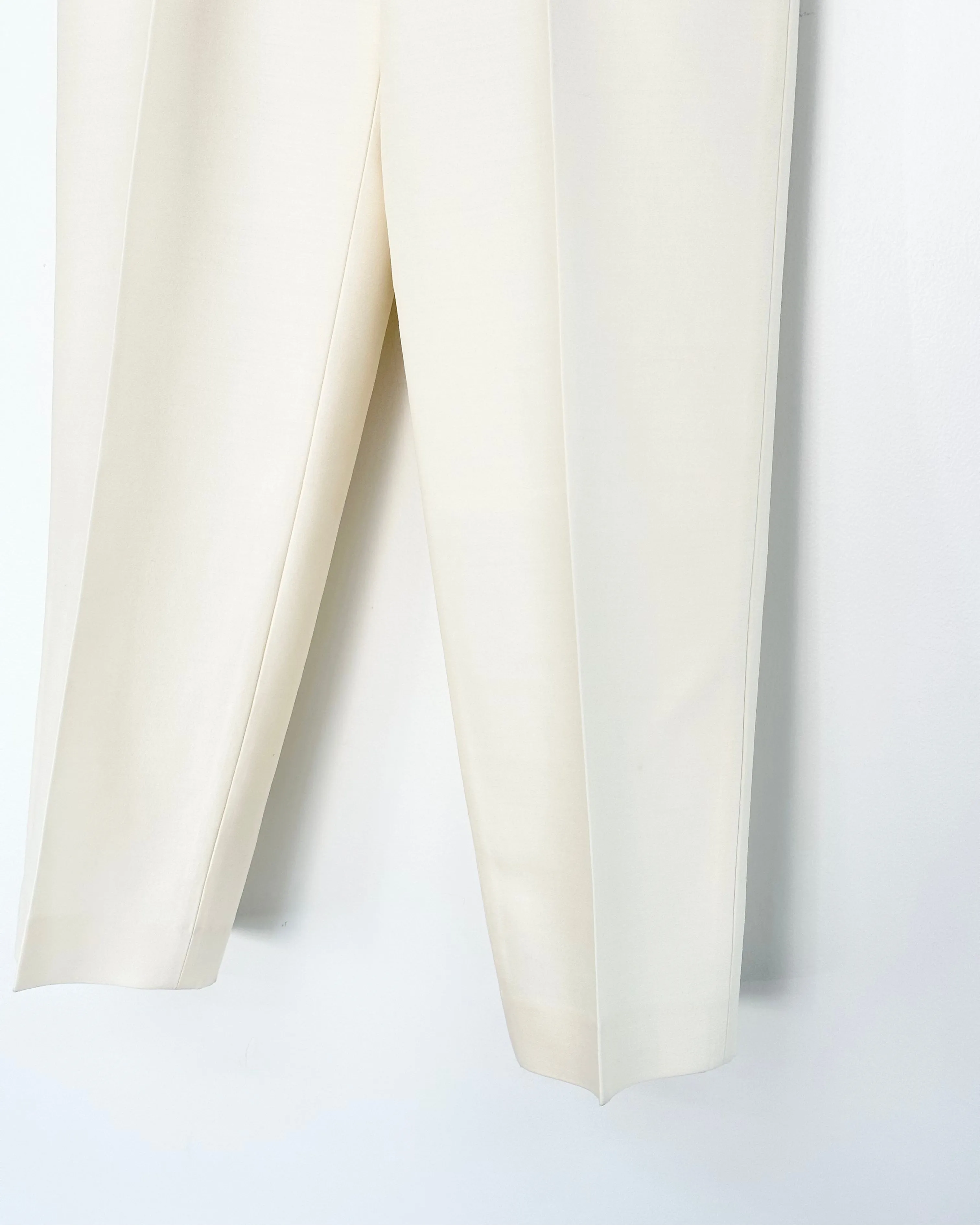 【KIJI】WOOL SILK TAPERED TROUSERS