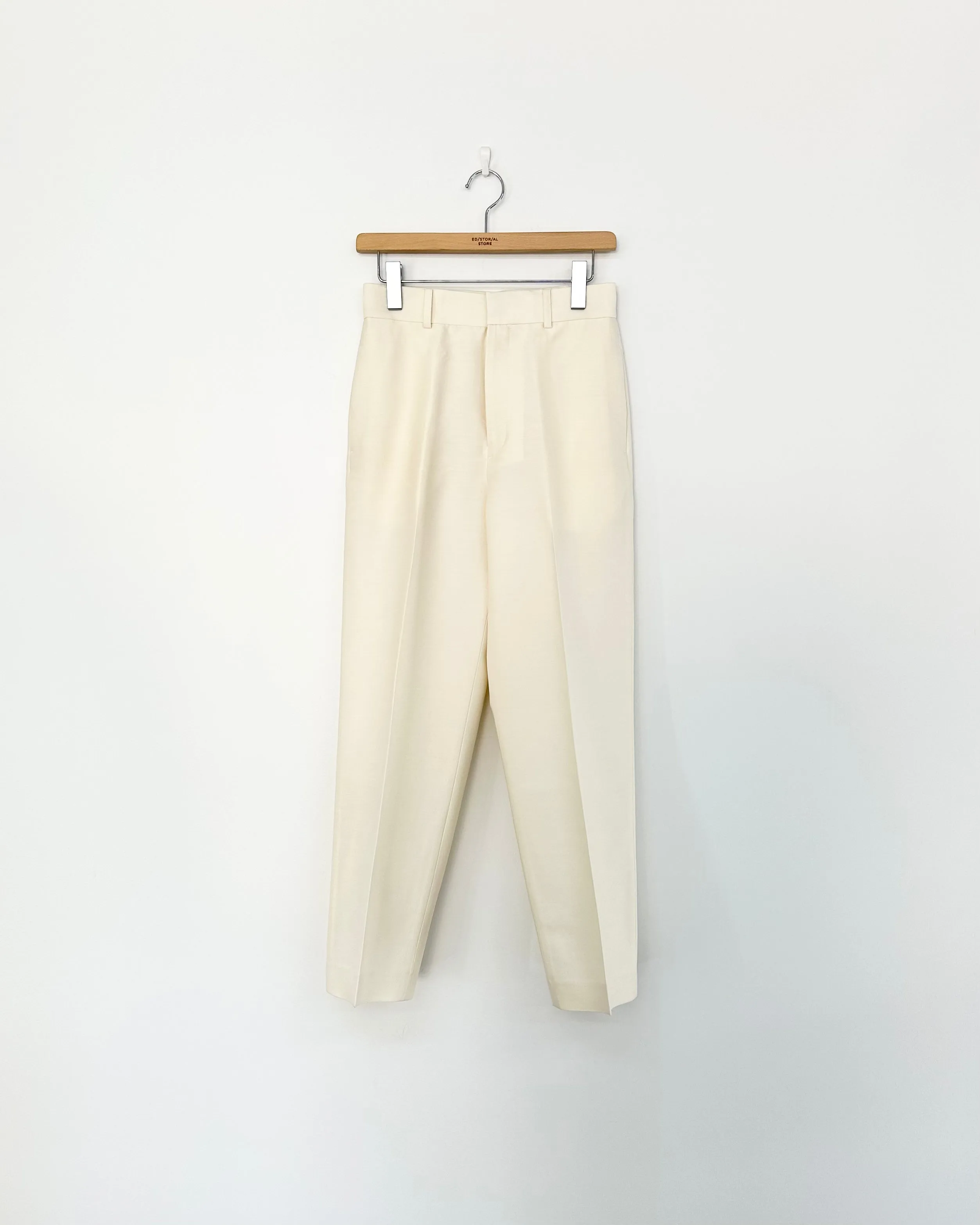 【KIJI】WOOL SILK TAPERED TROUSERS