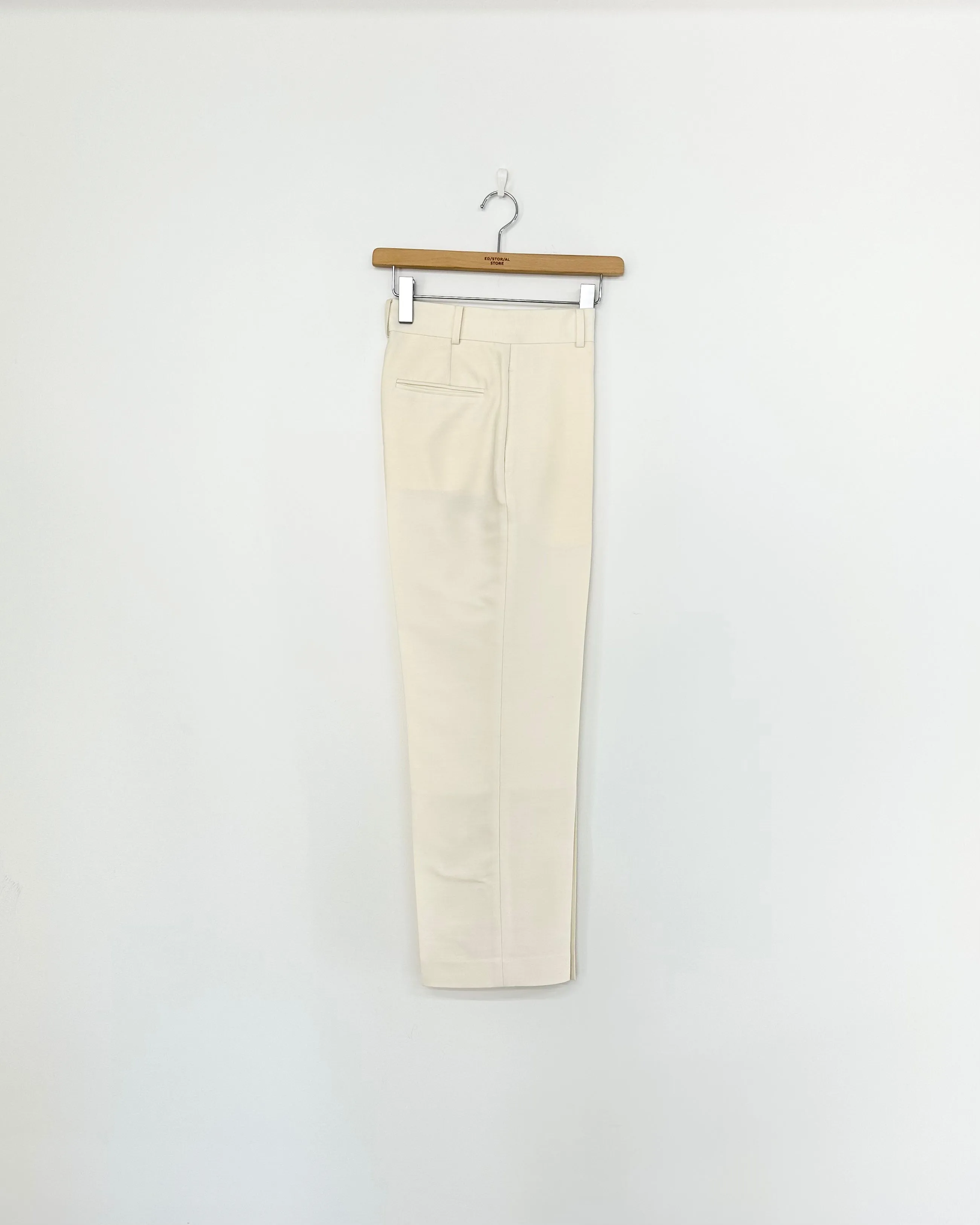 【KIJI】WOOL SILK TAPERED TROUSERS