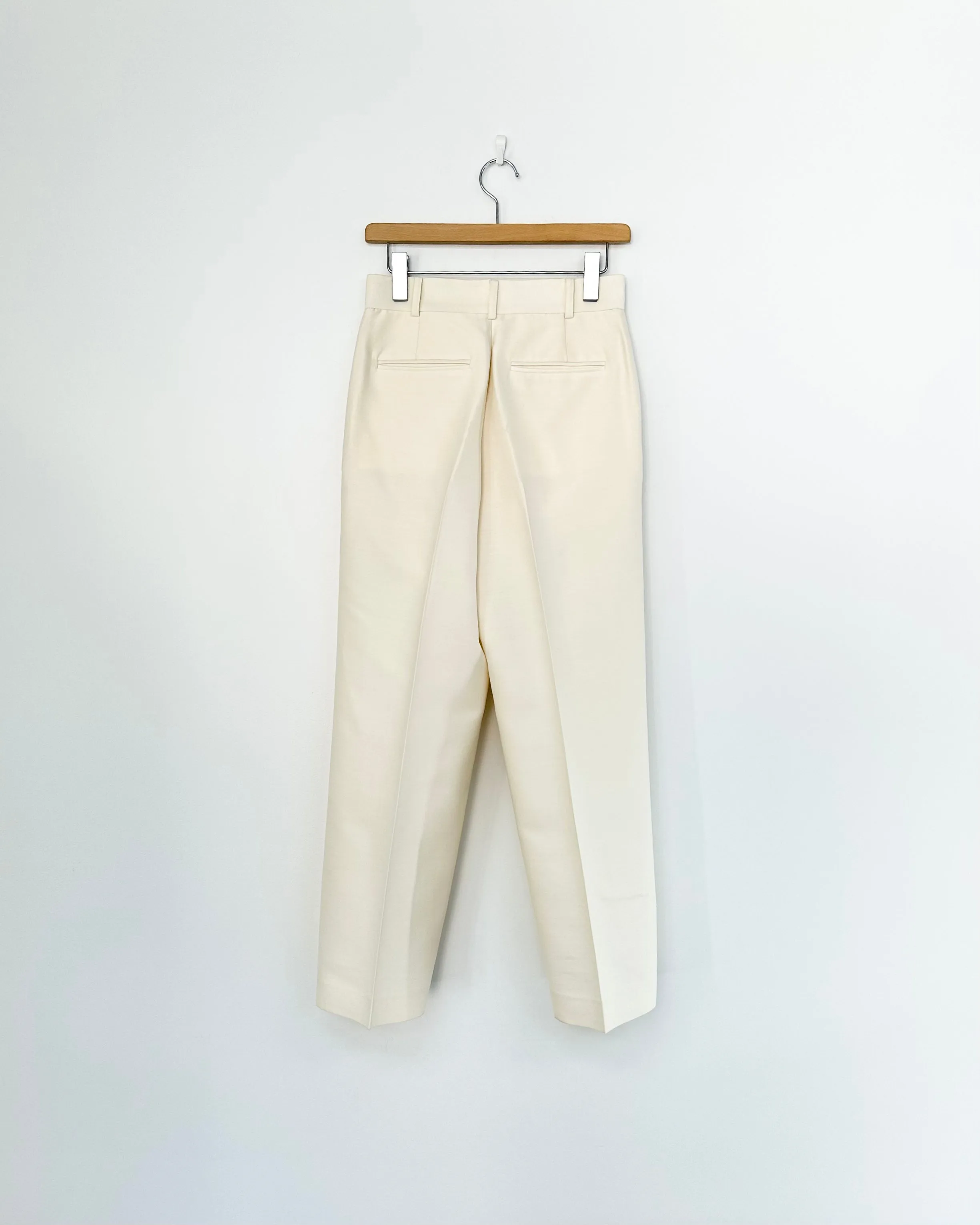 【KIJI】WOOL SILK TAPERED TROUSERS