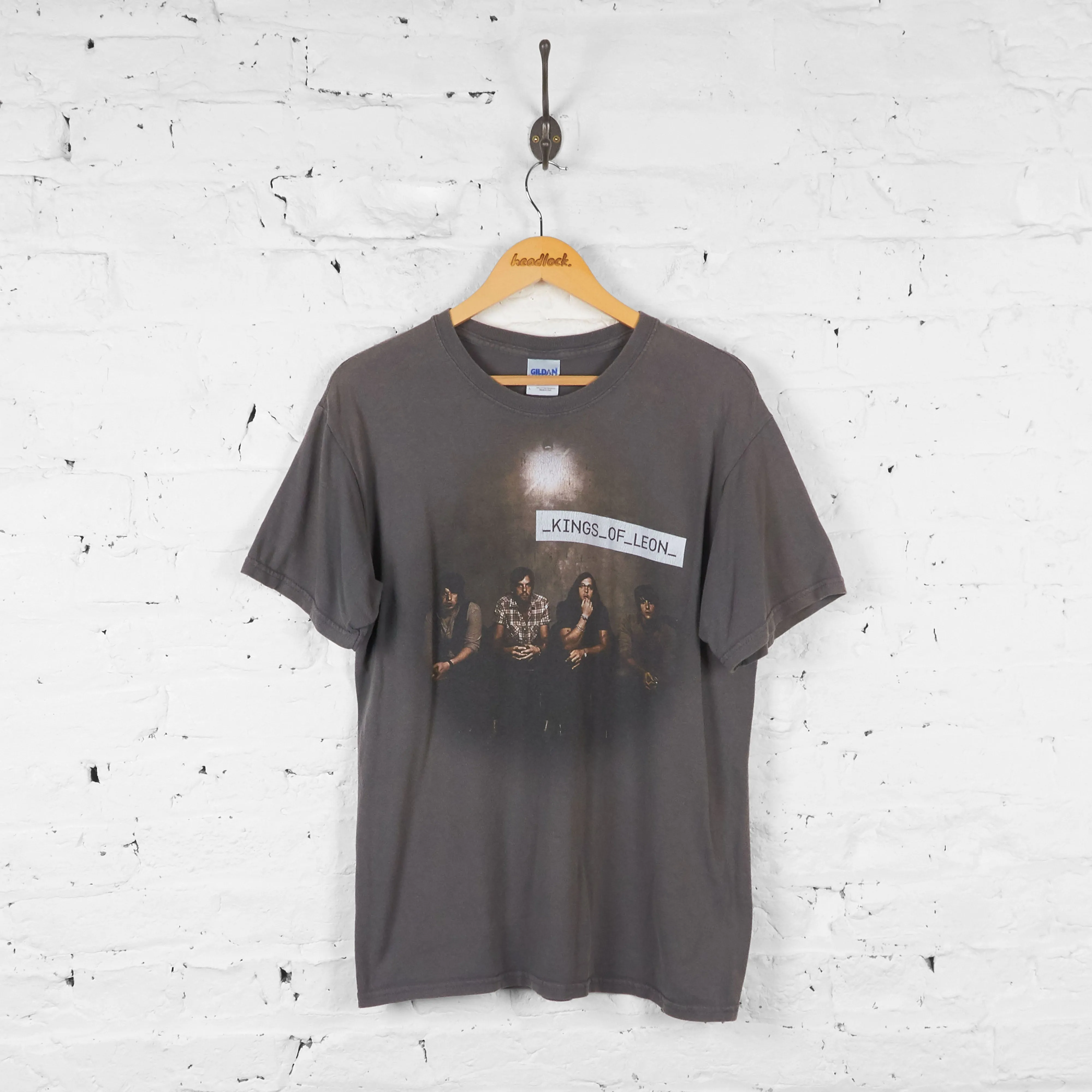 Kings of Leon 2009 Band Tour T Shirt - Brown - L
