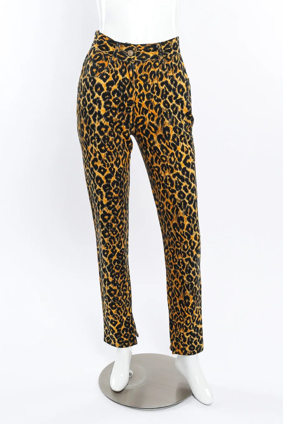 Leopard Print Denim Pant