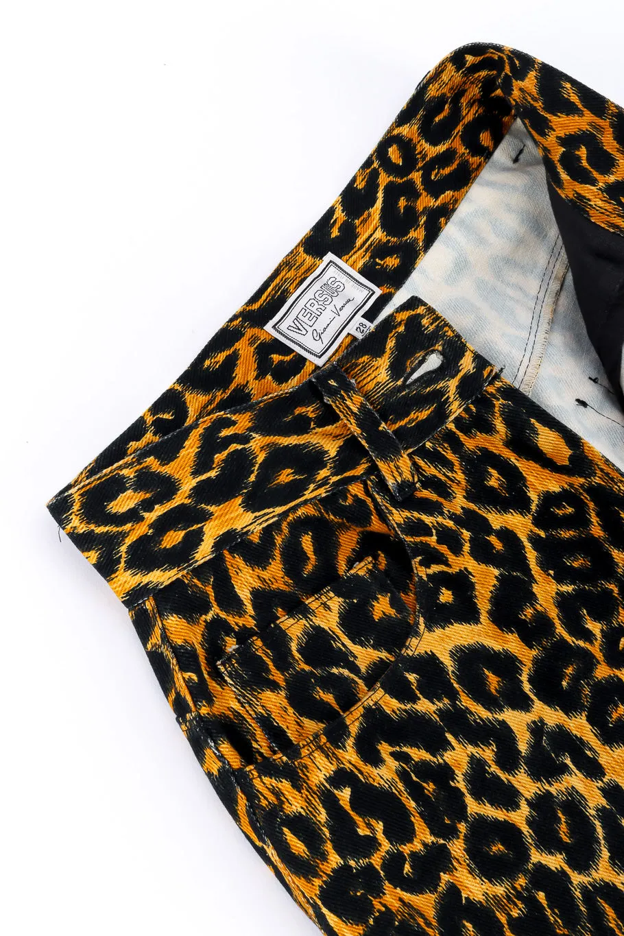 Leopard Print Denim Pant