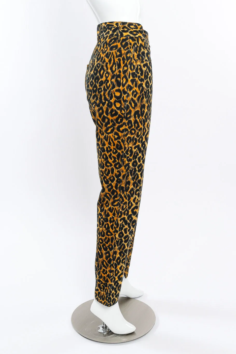 Leopard Print Denim Pant