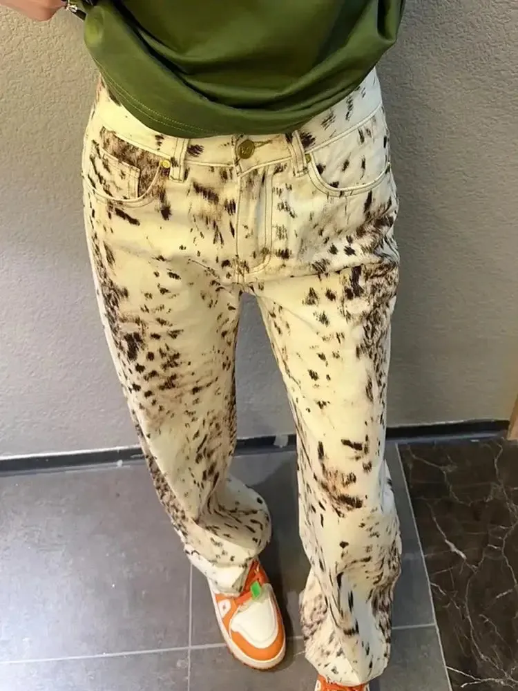 Leopard Print Jeans