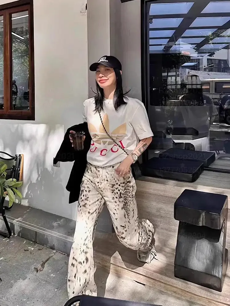 Leopard Print Jeans