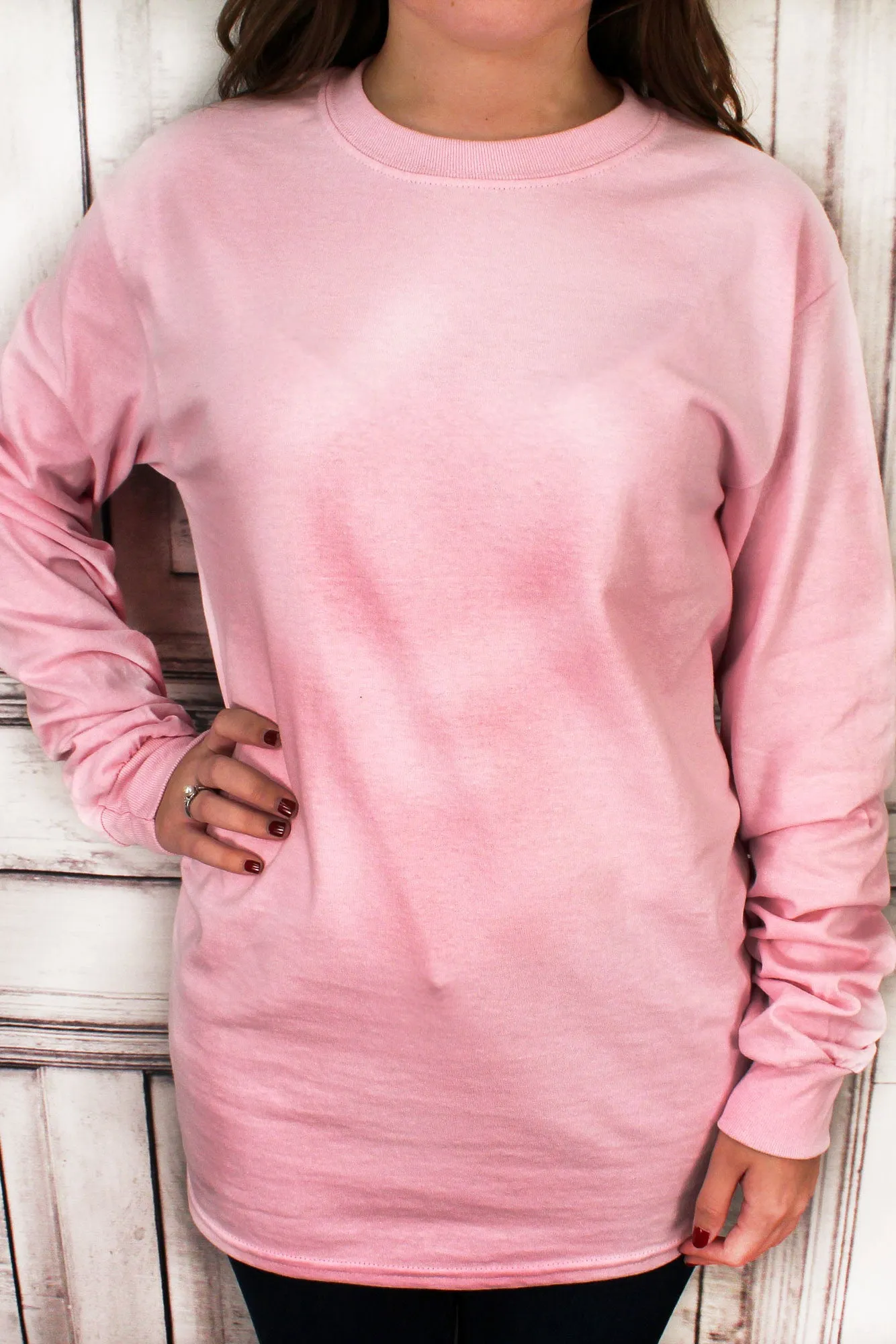 Light Pink Ultra Cotton Adult Long Sleeve T-Shirt *Personalize It!