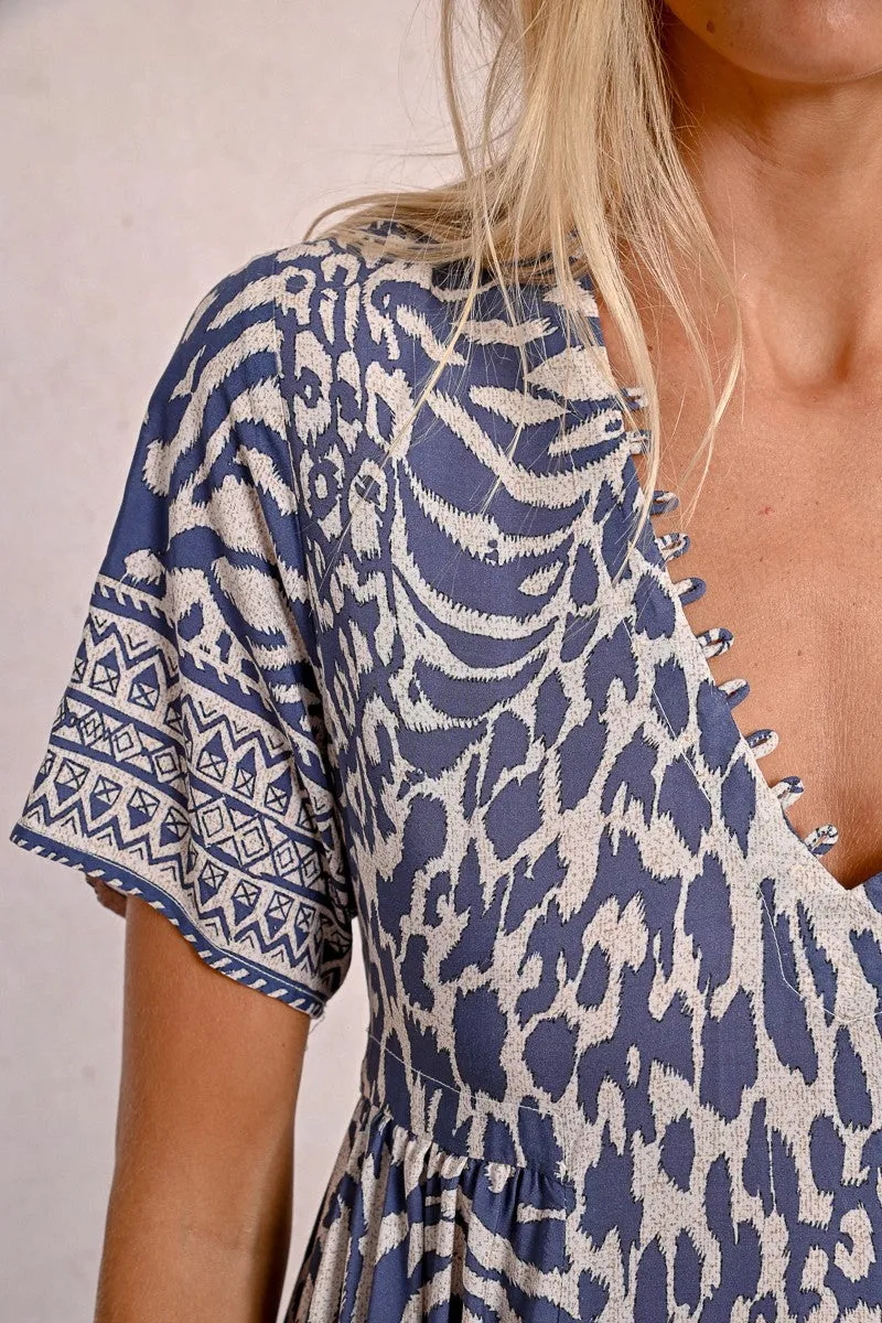 LONG PRINTED DRESS